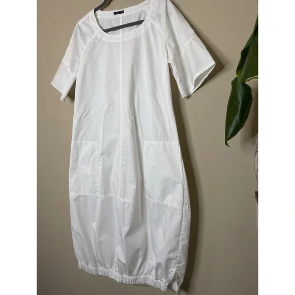 OSKA White Dress Elastic Hem Size 1 - Picture 2 of 5
